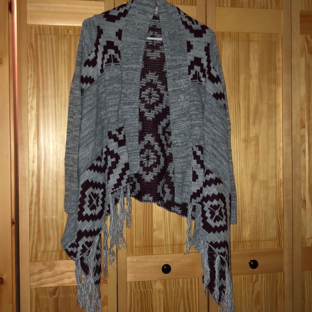 2/$15 cardigan sweater with fringe